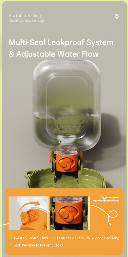 New Unique Design 2 in 1 Pet Water Bottle for Dogs