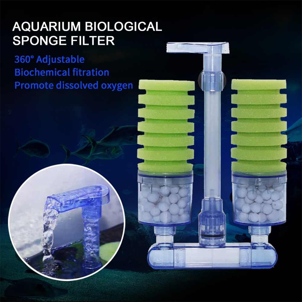 Double Sponge Bio Filter with Media box