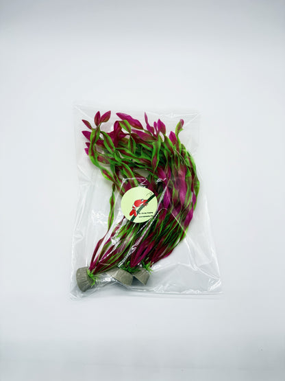 Large Vibrant Synthetic Aquarium Plants 4 Pack