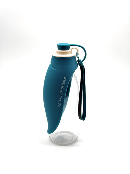 20 oz Dog Water Bottle with Silicone Foldable Bowl